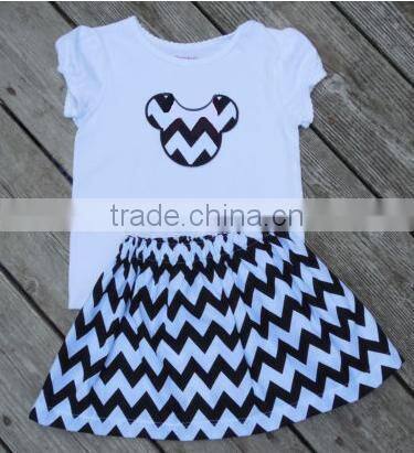 cute baby kids Long Sleeve Shirt and Petti Pants Outfits Girls Chevron Clothing Sets Baby Clothes Suit