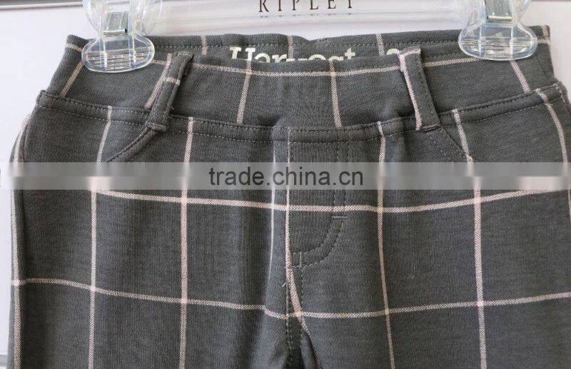 cotton spandex terry fabric children girl pants for outerwear