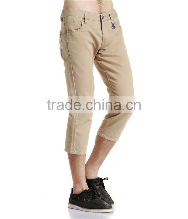 Wholesale cheap new style hot sale OEM service men khaki capri jogger pants