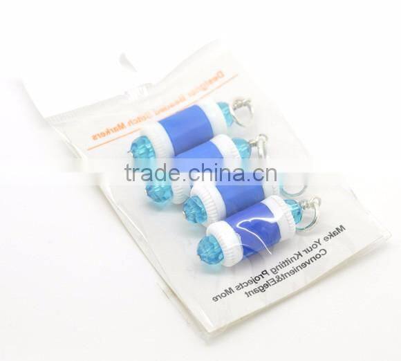 Cheap Wholesale 4Pcs Stitch Marker and Row Counter TWO in ONE 7mm
