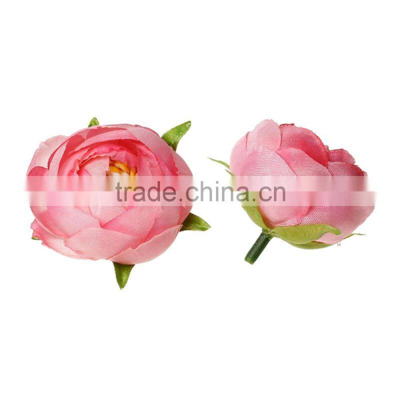 Custom Terylene Decoration Millinery Pink Factory Direct Artificial Flowers