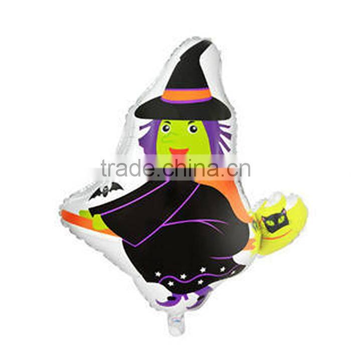Aluminium Foil Balloon Halloween Witch Multicolor Balloon Factory