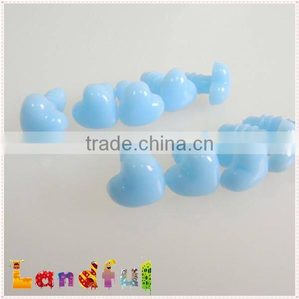 Plastic Heart Safety Nose in Light Blue for Craft Doll