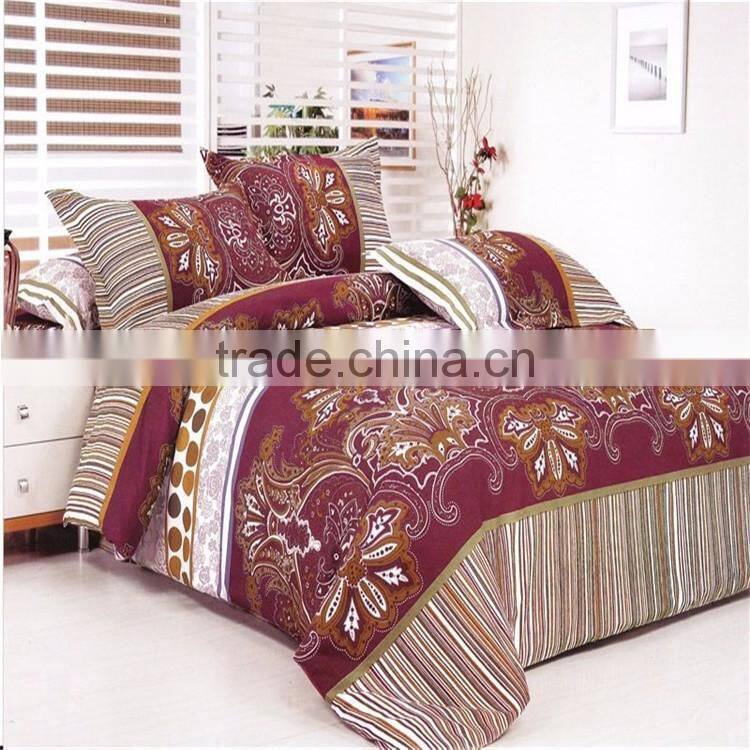100% polyester home choice bedding set,3pc big flower pattern microfiber bedding set