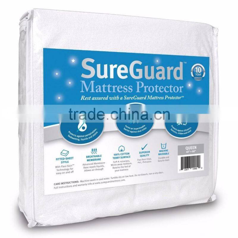 Top sale Waterproof Cotton Zippered Pillow Protector