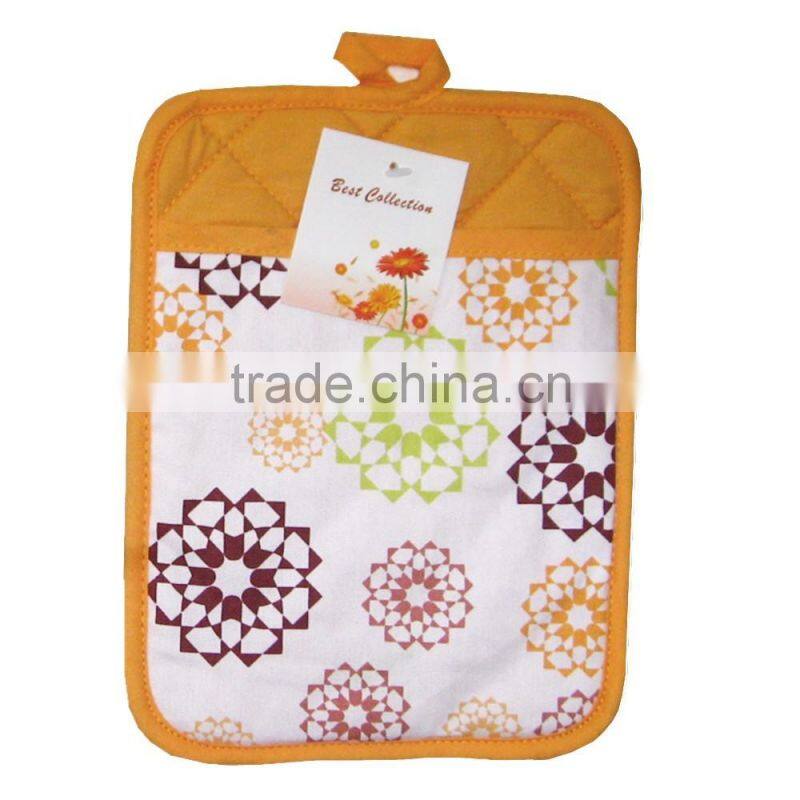 Heat Resistant Promotional Pot Mitt 100% Cotton Pot Holder For Kitchen