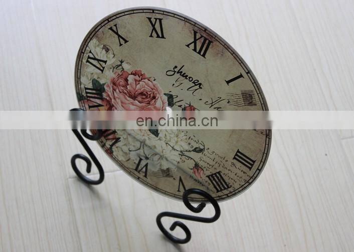 Sublimation round shape blank smooth surface tempered glass clock face