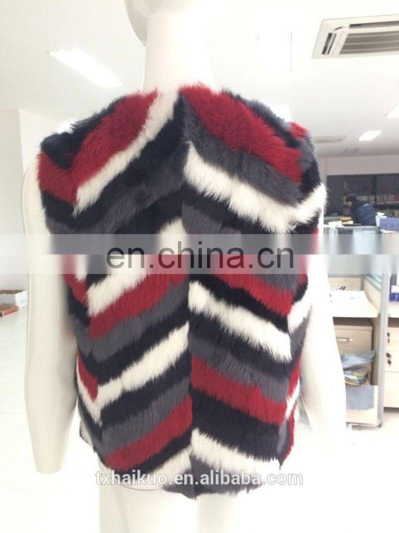 ladies rabbit fur vest