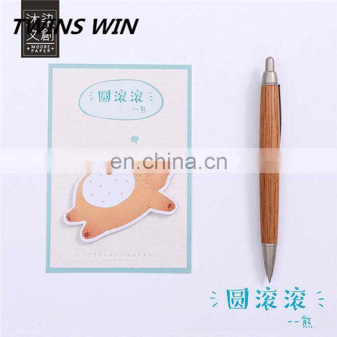 Alibaba popular 2018 yiwu new stationery products wholesale custom printed school paper notepad animal shaped writing memo pad