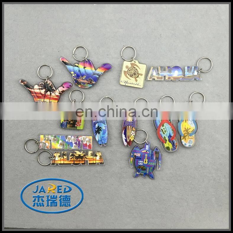 Metal Ring Crafts Plastic Slipper Keychain Pendant for Promotion