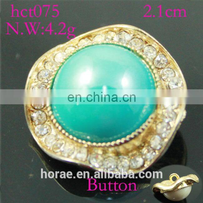 factory supply 2.1cm round shape crystal button,crystal rhinestone button