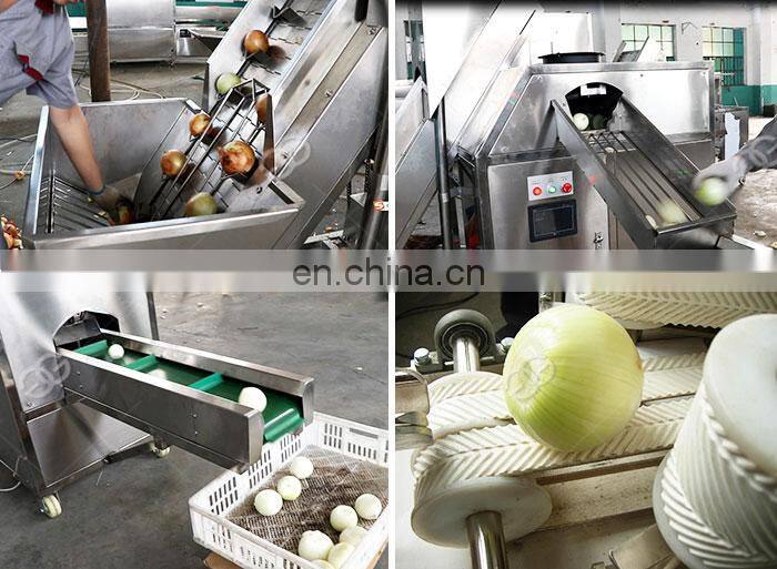 Auto Electric Onion Garlic Peeling Onion Peeler And Cutter Machine