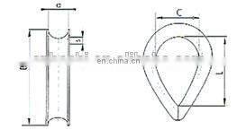 DIN 6899B 20mm Steel Wire Rope Thimble