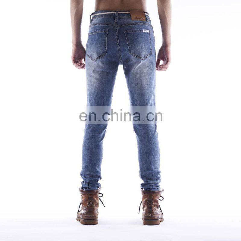 DiZNEW Hot sale popular straight black elastic custom mens jeans