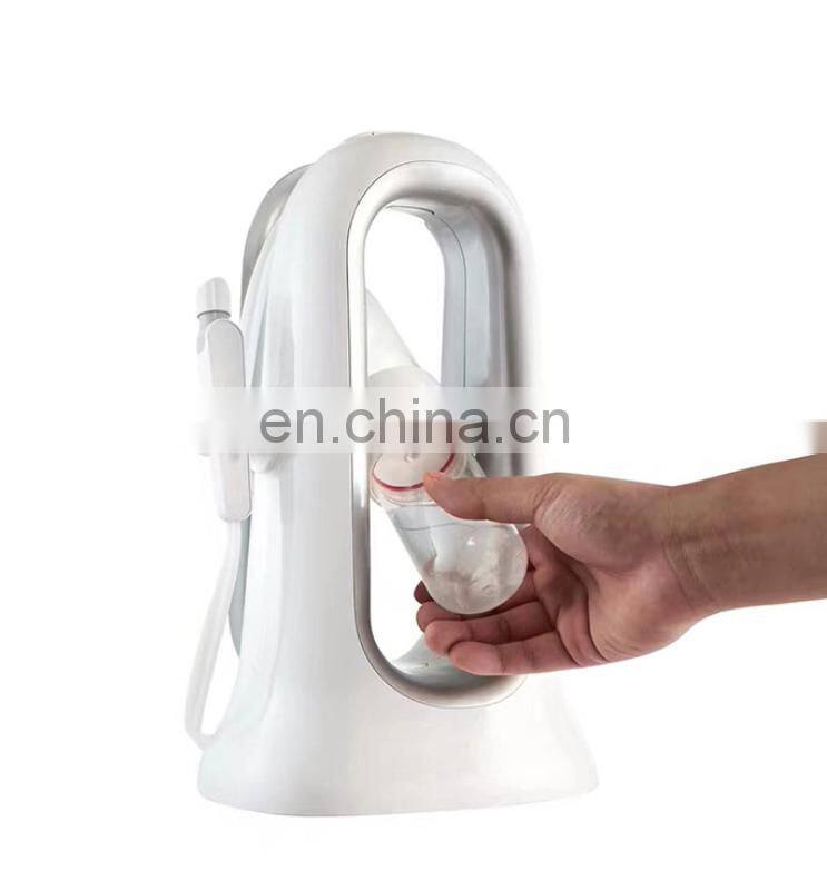 Portable 2 Handles facial beauty equipment mini hydra dermabrasion machine and oxygen sprayer