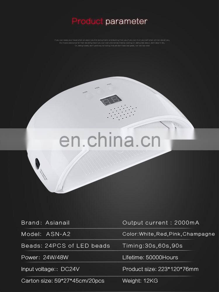 48w UV LED 48w PLUS new smart uv led nail Gel Dryer Nail Lamp