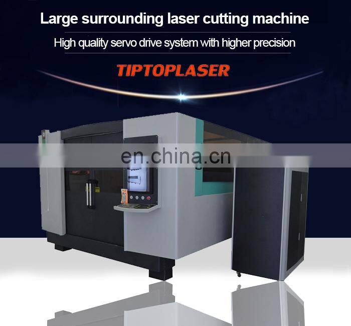 big surround fiber laser cutting machine for steel plate hardware iron cabinet sheet metal 1500w 2040