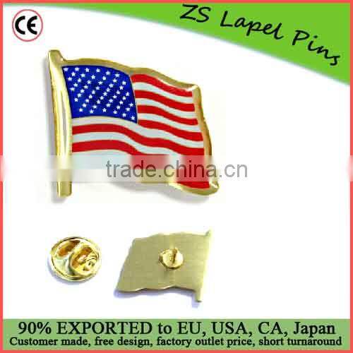 Custom design high quality cloisonne hard enamel filled Ethiopia Flag Lapel Pin