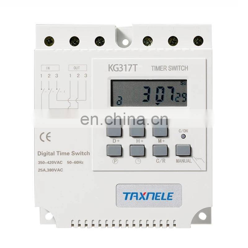 KG317T 380V / 25A / 16A three 3 phase timer Three-phase motor timing control switch 16 times on / off timer switch