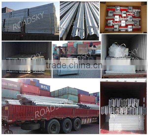 High Quality Galvanized Steel Roadside Guardrail Dimensions