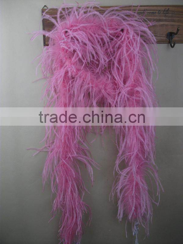 New Style Fashion Mix Colors 200cm Ostrich Feather Boa For Decorate