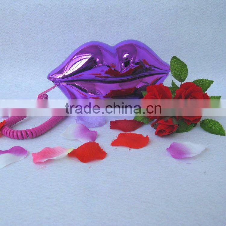 Cartoon telephone in lovely lip shape telephone