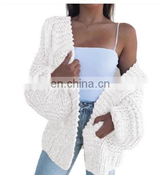Wholesale custom new cardigan sweater cardigan warm seahorse jacket loose casual long sleeve jacket