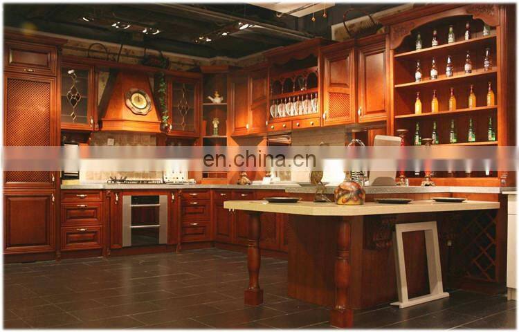 luxury prefab house Classical Natural Oak Kitchen Cabinets