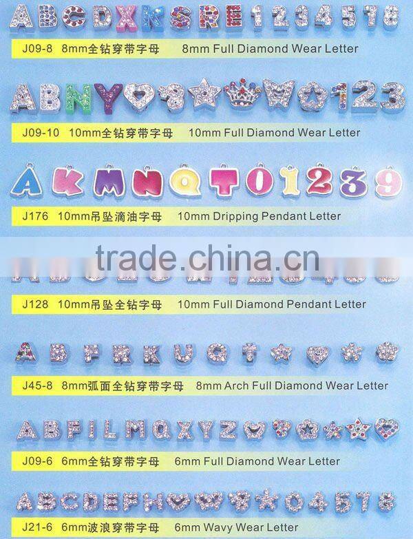DIY rhinestone letter slide charm ( product catalog1-5)
