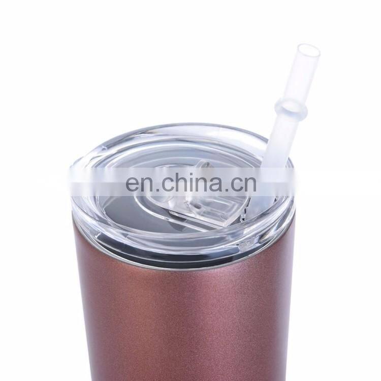 High Quality 20 0Z Slim Stainless Steel Tumbler with Straw Wholesale