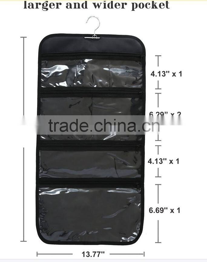 Foldable hanging toiletry travel bag organizer travel jewelry organizer makeup organizer