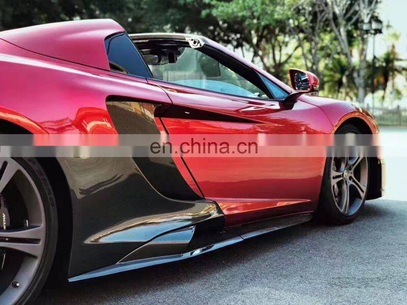 Runde For McLaren Mp4 12C 650S Upgrade to 675LT Style Side Skirt Splitters Carbon Fiber Hood Front Rear Bumper Fenders Body Kit