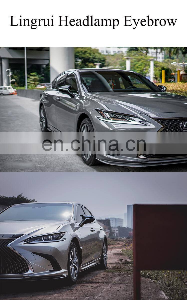 Runde New Arrival For 18-21 Lexus ES large Body Kit Front Bumper Rear Bumper Side Skirt Fog Lamp Frame Rearview Mirror Shell
