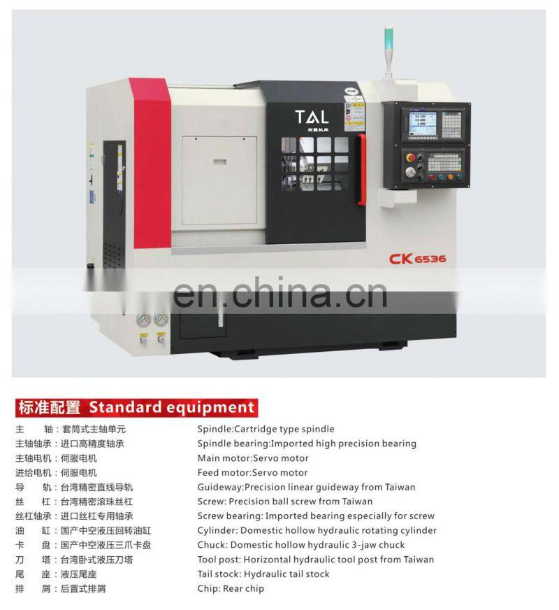 T&L Brand High precision CK6536 Series CNC slant bed lathe small