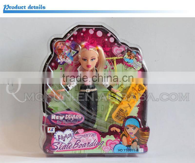 Mini Qute 30 cm kawaii big eyes beautiful America Latex kid fashion Plastic doll educational toy with accessories NO.YS2011-8D