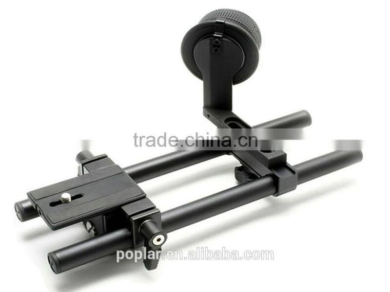 Poplar DSLR rig video camera shoulder rig with follow focus matte box for DV Camcorder