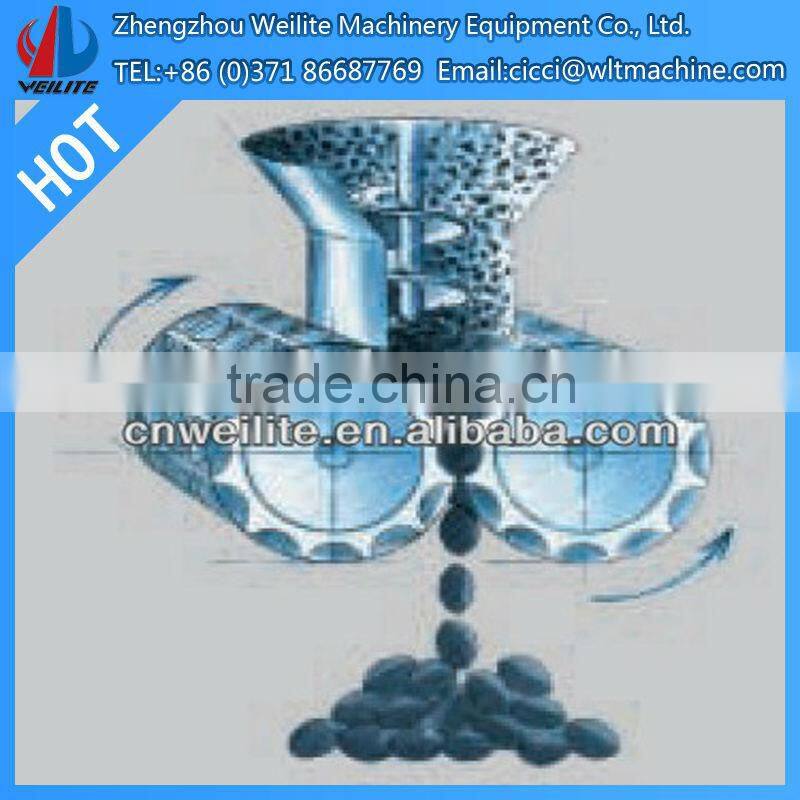 9Cr2Mn steel roller press round shape charcoal / peat / coal briquette making machine