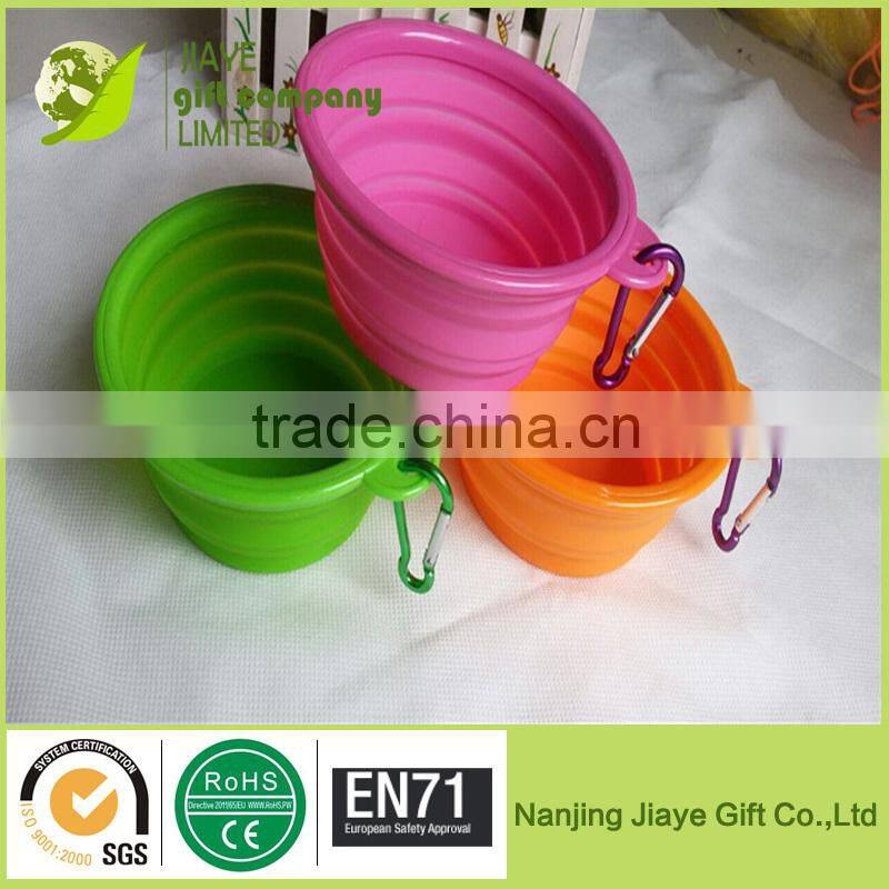High Quality Small and Large Silicone Collapsible dog pet Bowl