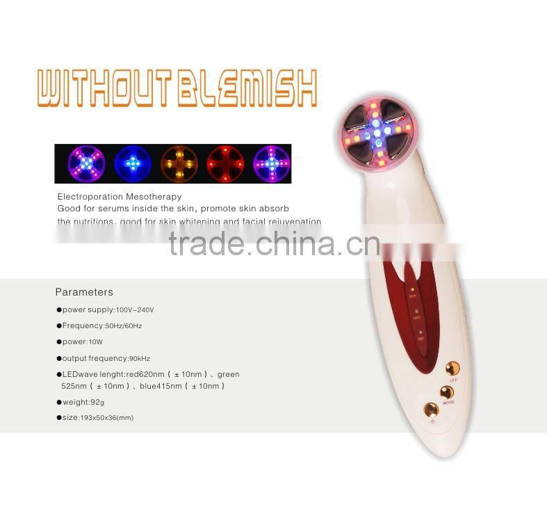 Personal care portable RF device with LED home use tripollar rf machine
