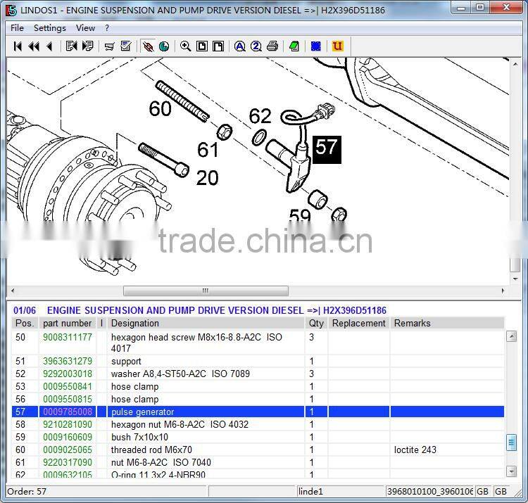 pulse generator sensor 0009785008 spare part for Linde forklift truck 350 351 39x