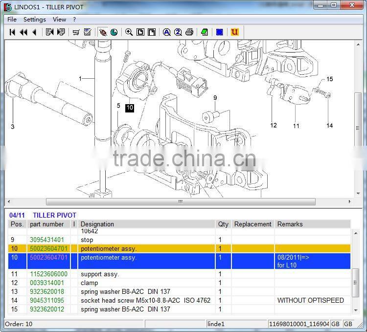 accelerator potentiometer 50023604701 spare part for Linde forklift truck 1151 1152 1169