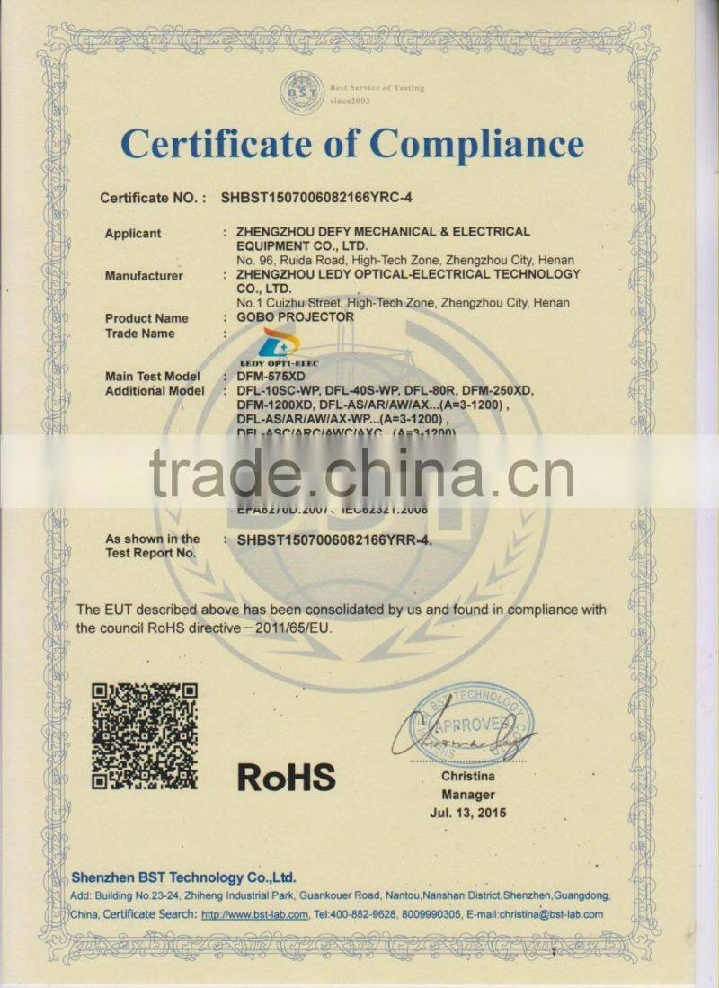 Hot sale high lumens 80W led logo projector