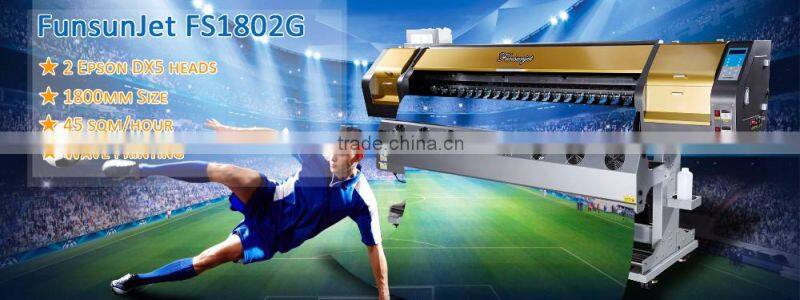 New arrival Funsunjet FS1802G high quality dx5 head wide format outdoor sublimation printer flex printing machine