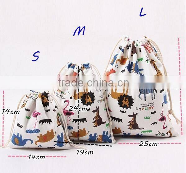 Canvas Storage Bags Laundry Pouch Wash bag organizer