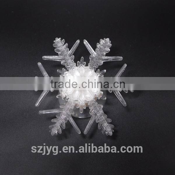 Glittering Snowflake With Sucker Base,Color Changing Splended Light changing