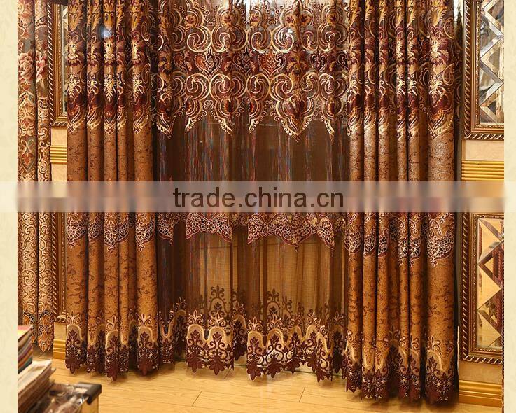 The bedroom windows Water soluble embroidery curtain fabric shade curtains bed room curtain and living room curtain