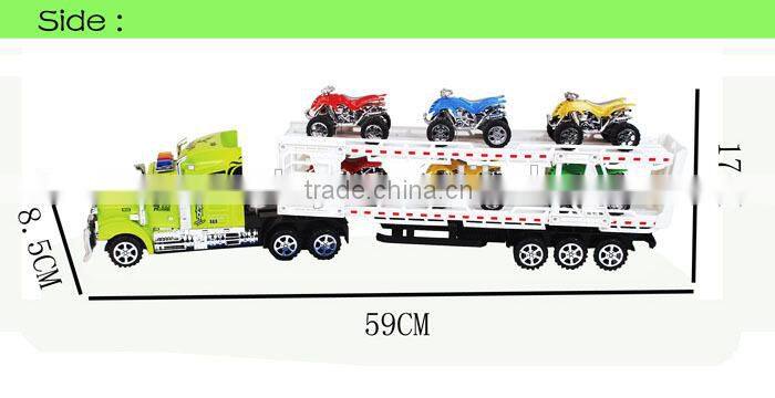 Wholesale price plastic friction trailer truck toy