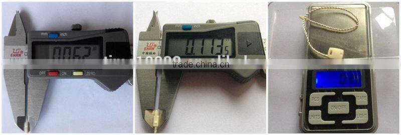 quality string seal tag, hang tag string, garment plastic seal tag/ Fluorescent orange string seal grape string lights