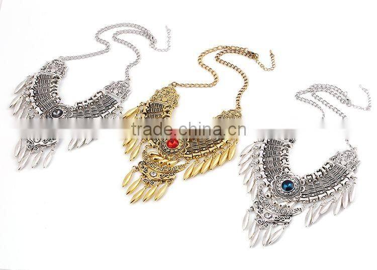 2016 National Style Long Tassel Clavicle Necklace