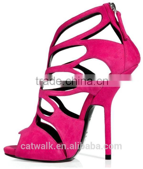 Many color peach suede leather high heel sandals 120mm stiletto summer sandal shoes very sexy